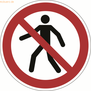 Durable Sicherheitskennzeichen 'Fußgänger verboten' für Bodenmarkierun von Durable
