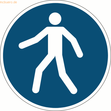 Durable Sicherheitskennzeichen 'Fußgängerweg benutzen' für Bodenmarkie von Durable