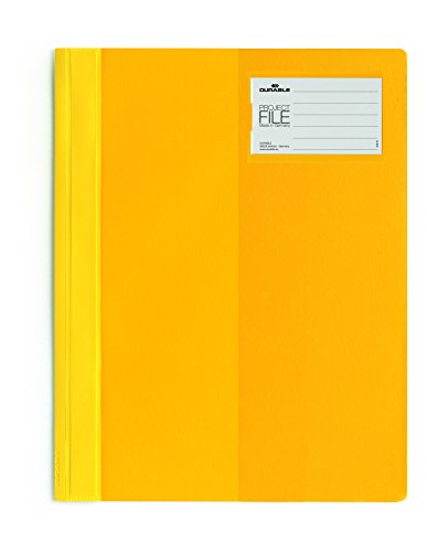 Durable Sichthefter Project File, Schnellhefter für Projektunterlagen, Packung 25 Stück, gelb, 274504 von Durable