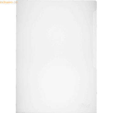 Durable Sichthülle A4 PP 0,1mm oben und rechts offen transparent 100 S von Durable