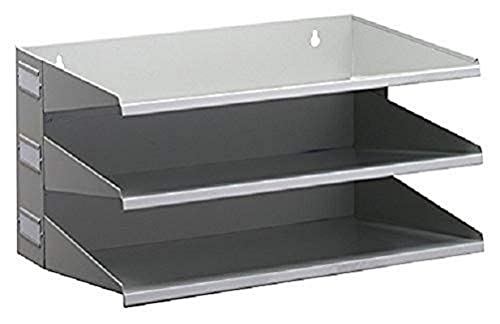 Durable Sortierreck (mit 3 Ablagefächern), für Tisch oder Wand, grau, 335910 von Durable