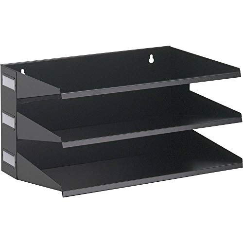 Durable Sortierreck (mit 3 Ablagefächern), für Tisch oder Wand, schwarz, 335901 von Durable