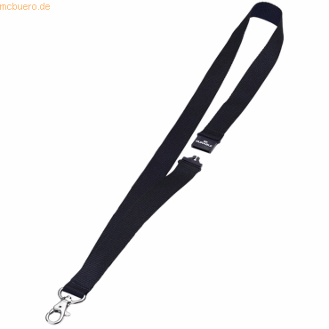 Durable Textilband 20mm mit Karabiner 44cm schwarz von Durable