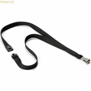 Durable Textilband Soft Colour 15mm mit Karabiner 44cm schwarz VE=10 S von Durable