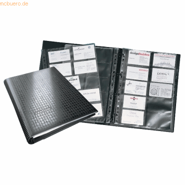 Durable Visitenkarten-Ringbuch Visifix centium A4 schwarz von Durable