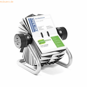 Durable Visitenkarten-Rollkartei Visifix 400 Karten 195x135x165mm silb Durable Visitenkarten-Rollkartei Visifix 400 Karten 195x135x165mm silb von Durable