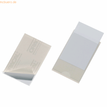 Durable Visitenkarten-Tasche Pocketfix 94x63mm transparent VE=100 Stüc von Durable