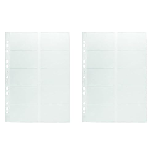 Durable Visitenkartenhüllen A4, für Ringbücher und Ordner, 10 Stück, transparent, 238919 (Packung mit 2) von Durable