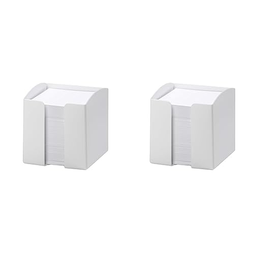 Durable Zettelkasten Kunststoff für Notizzettel 90 x 90 mm, weiß, 1701682010 (Packung mit 2) von Durable