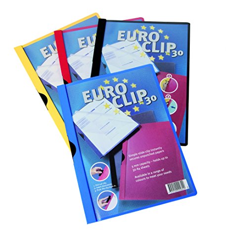 Klemm-Mappe Euroclip Schwarz 30Bl Metallclip Liefermenge = 25 von Durable