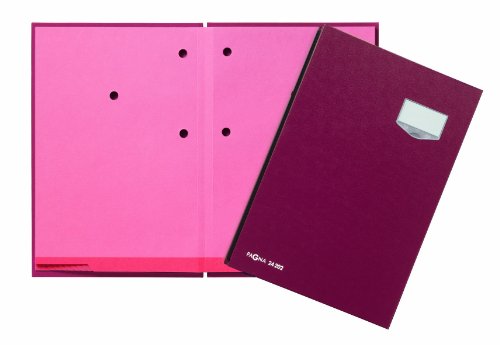 Pagna 24202-01 Unterschriftsmappe, 20-teilig mit ECO-Einband, rosa Löschkarton rot von Pagna