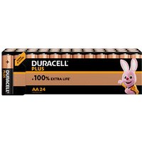 24 DURACELL Batterien PLUS Mignon AA 1,5 V von Duracell