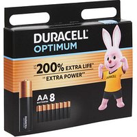 8 DURACELL Batterien Optimum Mignon AA 1,5 V von Duracell