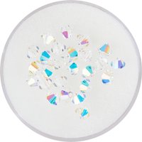 Glasschliffglitzerperlen, 4 mm - Crystal AB von Durchsichtig