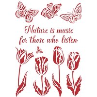Schablone "Nature is Music..." von Durchsichtig