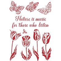 Schablone "Nature is Music..." von Stamperia