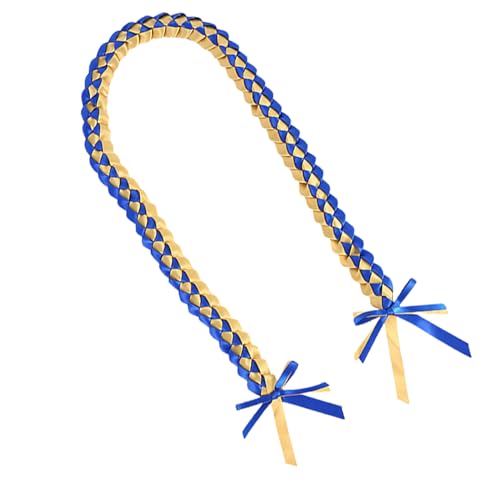 Abschlusshalskette Klasse 2024, Abschlusskette 2024 - Handgefertigtes Gradbandseil | Geflochtenes Leis-Bandseil, doppelt geflochtene Halskette, Girlande, Party-Dekorationszubehör für von Duroecsain