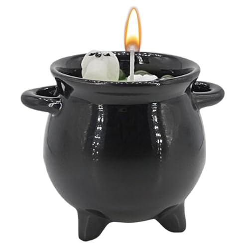 Dekorative Halloween-Kerzen | Hexentopf für Tisch - Sojawachskerzen für Kamin, Bad, Schlafzimmer, Couchtisch, festliche Dekoration von Duroecsain