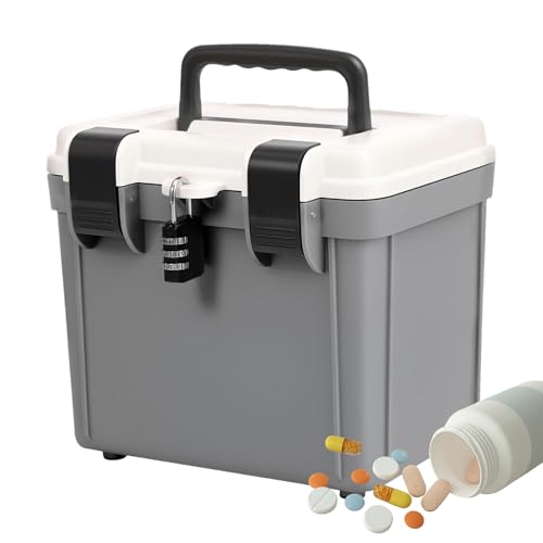 Duroecsain Aufbewahrungsboxen mit Schloss – Tragbarer Organizer mit Schloss | Tragbarer Organizer mit Passwortverriegelung mit großer Kapazität für Dokumente, Ordner, Elektriker, Küche und Duroecsain Aufbewahrungsboxen mit Schloss – Tragbarer Organizer mit Schloss | Tragbarer Organizer mit Passwortverriegelung mit großer Kapazität für Dokumente, Ordner, Elektriker, Küche und von Duroecsain