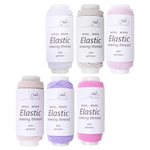 Duroecsain Bastelschnur aus elastischem Perlenkordel, dehnbare elastische Schnur, 6 Rollen dehnbare Schnur, elegante elastische Schnur, elastische Schnur für Schmuckherstellung, Kordeln Duroecsain Bastelschnur aus elastischem Perlenkordel, dehnbare elastische Schnur, 6 Rollen dehnbare Schnur, elegante elastische Schnur, elastische Schnur für Schmuckherstellung, Kordeln von Duroecsain