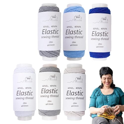 Duroecsain Dehnbares elastisches Seil, Kordeln und Fäden für Perlen, 6 Rollen dehnbare Schnur, elegante elastische Schnur – elastische Schnur für Schmuckherstellung, Perlenkordeln, hoch Duroecsain Dehnbares elastisches Seil, Kordeln und Fäden für Perlen, 6 Rollen dehnbare Schnur, elegante elastische Schnur – elastische Schnur für Schmuckherstellung, Perlenkordeln, hoch von Duroecsain