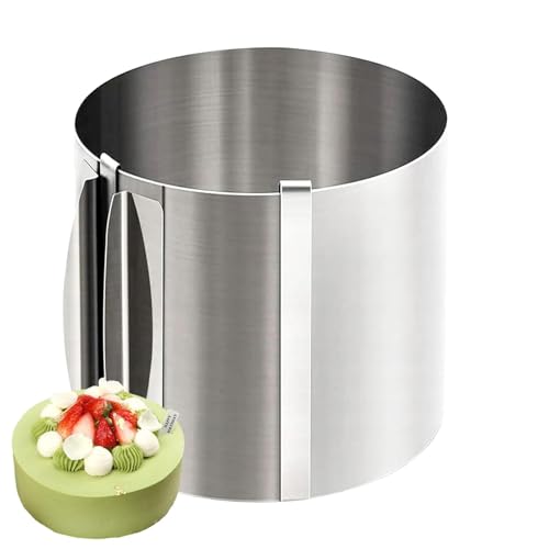 Duroecsain Kuchenringe zum Backen, Ringform zum Backen, Durchmesser 16-30 cm, runde Kuchenform, Zubehör für Teigrahmen Duroecsain Kuchenringe zum Backen, Ringform zum Backen, Durchmesser 16-30 cm, runde Kuchenform, Zubehör für Teigrahmen von Duroecsain