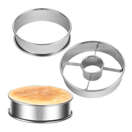 Duroecsain Ringschneider, Donut-Schneider, 3 x wiederverwendbare Teigschneider, multifunktionales Backwerkzeug, Backzubehör für zu Hause, Backzubehör Duroecsain Ringschneider, Donut-Schneider, 3 x wiederverwendbare Teigschneider, multifunktionales Backwerkzeug, Backzubehör für zu Hause, Backzubehör von Duroecsain