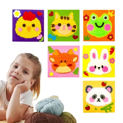 Duroecsain Stanznadeltuch Set, Stanznadel-Sticksets - Pädagogisches Stoff-Paket | Lustiges Wollmalerei-Set inkl Duroecsain Stanznadeltuch Set, Stanznadel-Sticksets - Pädagogisches Stoff-Paket | Lustiges Wollmalerei-Set inkl von Duroecsain