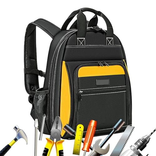 Duroecsain Werkzeugtasche, Werkzeugrucksack, Werkzeugtasche, hochbelastbarer Werkzeugkoffer, Mehrzweck-Elektriker-Rucksack, Werkzeugset Duroecsain Werkzeugtasche, Werkzeugrucksack, Werkzeugtasche, hochbelastbarer Werkzeugkoffer, Mehrzweck-Elektriker-Rucksack, Werkzeugset von Duroecsain