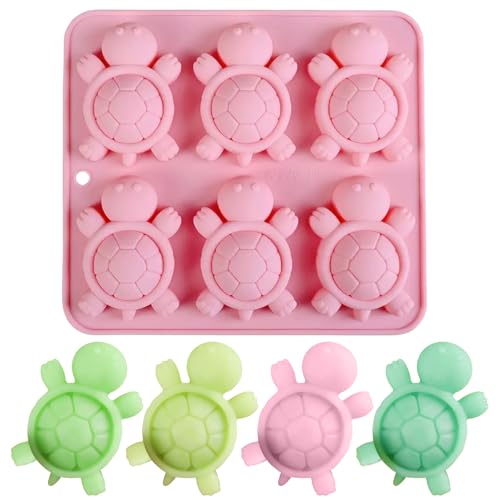 Eiswürfelformen aus Silikon für Gefrierschrank | Schokoladenform in Schildkrötenform | Werkzeuge zur Zubereitung von Eisgetränken zum einfachen Herausnehmen für Süßigkeiten, Pudding und Hausbar von Duroecsain