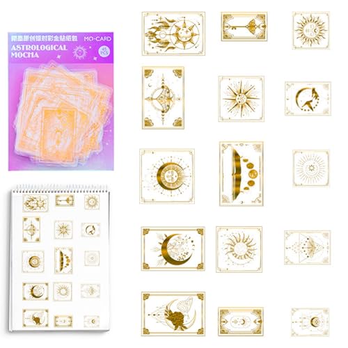 Retro-Laptop-Aufkleber, goldene Aufkleber für Scrapbooking | Goldene Mehrzweck-Aufkleber für Scrapbooking – kreative dekorative Aufkleber für von Duroecsain