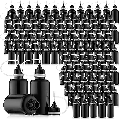 Durratou 100 Stück 30 ml/1 oz Schwarz Nadel Spitze Kleber Flasche Nadeln Präzisionsspitze Applikator Flasche Für Alkohol Tinte DIY Handwerk Acryl Durratou 100 Stück 30 ml/1 oz Schwarz Nadel Spitze Kleber Flasche Nadeln Präzisionsspitze Applikator Flasche Für Alkohol Tinte DIY Handwerk Acryl von Durratou