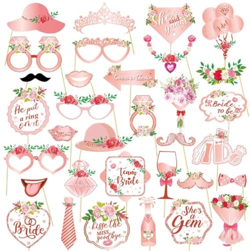 Dusenly 33pcs Rose Gold Bridal Shower Wedding Photo Booth Props Bachelorette Party Props Hen Party Wedding Photo Props Bride to Be Decoration Dusenly 33pcs Rose Gold Bridal Shower Wedding Photo Booth Props Bachelorette Party Props Hen Party Wedding Photo Props Bride to Be Decoration von Dusenly