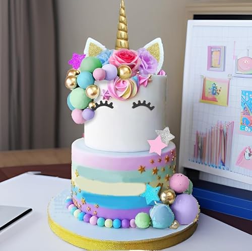 Dusenly 38 Stück Einhorn-Kuchenaufsatz, Einhorn-Blume, Kuchendekoration, Einhorn-Happy Birthday-Kuchenaufsatz für Jungen, Mädchen, Kindergeburtstag, Babyparty, Partyzubehör Dusenly 38 Stück Einhorn-Kuchenaufsatz, Einhorn-Blume, Kuchendekoration, Einhorn-Happy Birthday-Kuchenaufsatz für Jungen, Mädchen, Kindergeburtstag, Babyparty, Partyzubehör von Dusenly