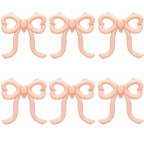 Dusenly 6 x rosa Schleife, Luftballons, Schleife, Party-Dekorationen, riesiger Folienballon für Babyparty, Brautparty, Verlobung, Hochzeit, Junggesellinnenabschied Dusenly 6 x rosa Schleife, Luftballons, Schleife, Party-Dekorationen, riesiger Folienballon für Babyparty, Brautparty, Verlobung, Hochzeit, Junggesellinnenabschied von Dusenly