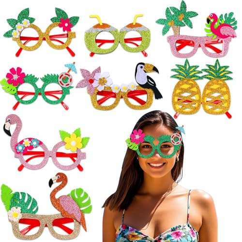 Dusenly Luau-Party-Sonnenbrille, lustige Hawaii-Brille, tropische Kostüm-Requisiten, zufällige Farbe, 6 Stück Dusenly Luau-Party-Sonnenbrille, lustige Hawaii-Brille, tropische Kostüm-Requisiten, zufällige Farbe, 6 Stück von Dusenly