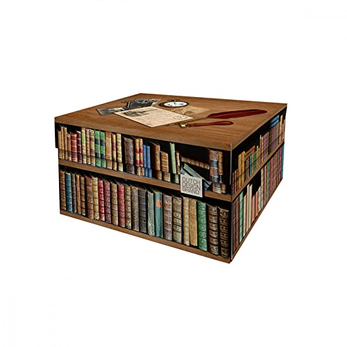 Dutch Design Brand Aufbewahrungsbox Small mit Deckel – 2 Aufbewahrungsboxen – FSC-zertifizierter, recycelbarer Karton (Größe: 27,8 x 20,6 x 14 cm) (Books) von Dutch Design Brand