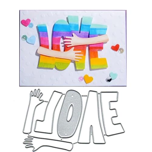 Hug Love Metall-Stanzschablone, Liebesrahmen, Stanzschablonen, Stanzschablonen, DIY, Scrapbooking, Karten, Fotoalbum, Basteln, dekorative Prägepapier-Stanzformen für Alben, Karten, Scrapbooking Hug Love Metall-Stanzschablone, Liebesrahmen, Stanzschablonen, Stanzschablonen, DIY, Scrapbooking, Karten, Fotoalbum, Basteln, dekorative Prägepapier-Stanzformen für Alben, Karten, Scrapbooking von DuuFounG