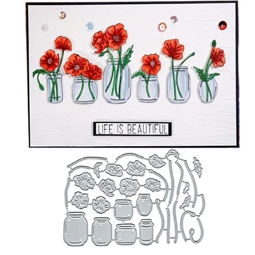 Metall-Stanzschablone, Blumen und Vasen, Stanzschablonen, Stanzschablonen, DIY, Scrapbooking, Karten, Fotoalbum, Basteln, dekorative Prägepapier-Stanzformen für Alben, Karten, Scrapbooking Metall-Stanzschablone, Blumen und Vasen, Stanzschablonen, Stanzschablonen, DIY, Scrapbooking, Karten, Fotoalbum, Basteln, dekorative Prägepapier-Stanzformen für Alben, Karten, Scrapbooking von DuuFounG