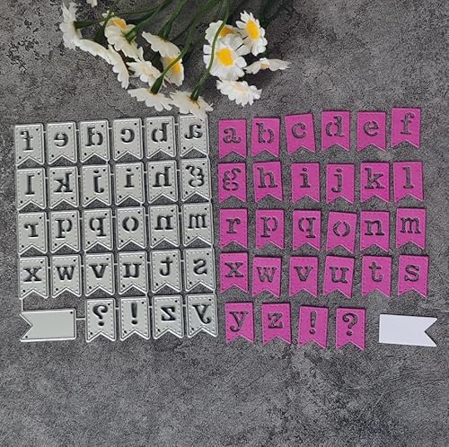 Metall-Stanzschablone, Buchstabenflaggenrahmen, Stanzschablone, Stanzschablone, DIY, Scrapbooking, Karten, Fotoalbum, Basteln, dekorative Prägepapier-Stanzformen für Album, Karten, Scrapbooking Metall-Stanzschablone, Buchstabenflaggenrahmen, Stanzschablone, Stanzschablone, DIY, Scrapbooking, Karten, Fotoalbum, Basteln, dekorative Prägepapier-Stanzformen für Album, Karten, Scrapbooking von DuuFounG