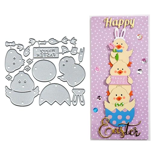 Metall-Stanzschablone mit Osterhühnern, Osterhühner, Stanzschablonen, DIY, Scrapbooking, Karten, Fotoalbum, Basteln, dekorative Prägepapier-Stanzformen für Alben, Karten, Scrapbooking Metall-Stanzschablone mit Osterhühnern, Osterhühner, Stanzschablonen, DIY, Scrapbooking, Karten, Fotoalbum, Basteln, dekorative Prägepapier-Stanzformen für Alben, Karten, Scrapbooking von DuuFounG