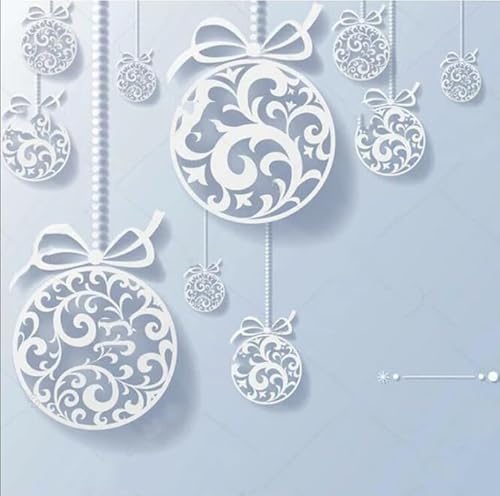 Metall-Stanzschablone mit Weihnachtsschleife, Weihnachtskugeln, Stanzschablonen, Stanzschablonen, DIY, Scrapbooking, Karten, Fotoalbum, Basteln, dekorative Prägepapier-Stanzformen für Album, Karten, Metall-Stanzschablone mit Weihnachtsschleife, Weihnachtskugeln, Stanzschablonen, Stanzschablonen, DIY, Scrapbooking, Karten, Fotoalbum, Basteln, dekorative Prägepapier-Stanzformen für Album, Karten, von DuuFounG