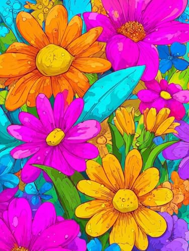 Diamond Painting Kits Adults Blumen,Diamond Painting Kinder 5D Malen Nach Zahlen Mosaikherstellung DIY Malerei Diamant Malerei Erwachsene Set, Bilder Arts Crafts für Home Wand Decor 80x100cm jz-274 Diamond Painting Kits Adults Blumen,Diamond Painting Kinder 5D Malen Nach Zahlen Mosaikherstellung DIY Malerei Diamant Malerei Erwachsene Set, Bilder Arts Crafts für Home Wand Decor 80x100cm jz-274 von Duuanxin