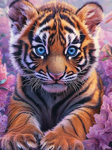 Tiger Diamond Painting Erwachsene, 5D Blume diamond painting erwachsene, daiments painting, DIY Fantasie Runder Vollbohrer Diamanten Malerei Stickerei Kreuzstich Geschenke Home Wand Dekor 40x50cm. A-1 Tiger Diamond Painting Erwachsene, 5D Blume diamond painting erwachsene, daiments painting, DIY Fantasie Runder Vollbohrer Diamanten Malerei Stickerei Kreuzstich Geschenke Home Wand Dekor 40x50cm. A-1 von Duuanxin