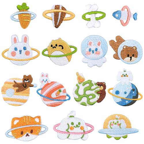 Duuclume 15pcs Cartoon selbstklebende Stickerei Patches, Animal Planet Applique Set, Reparatur dekorative Stoffaufkleber für Kleidung, Kleid, Jeans, Hosen, Hüte, Rucksäcke Nähen Applique DIY Zubehör Duuclume 15pcs Cartoon selbstklebende Stickerei Patches, Animal Planet Applique Set, Reparatur dekorative Stoffaufkleber für Kleidung, Kleid, Jeans, Hosen, Hüte, Rucksäcke Nähen Applique DIY Zubehör von Duuclume