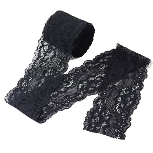 Duuclume 6,1 cm x 4,5 m Vintage-Spitzenstoff, schwarz, Nähspitzenbesatz, elastisches, dehnbares Spitzenband – perfekt für Basteln, Hochzeit, Geschenkverpackung, Heimdekoration und Weihnachtsdekoration Duuclume 6,1 cm x 4,5 m Vintage-Spitzenstoff, schwarz, Nähspitzenbesatz, elastisches, dehnbares Spitzenband – perfekt für Basteln, Hochzeit, Geschenkverpackung, Heimdekoration und Weihnachtsdekoration von Duuclume
