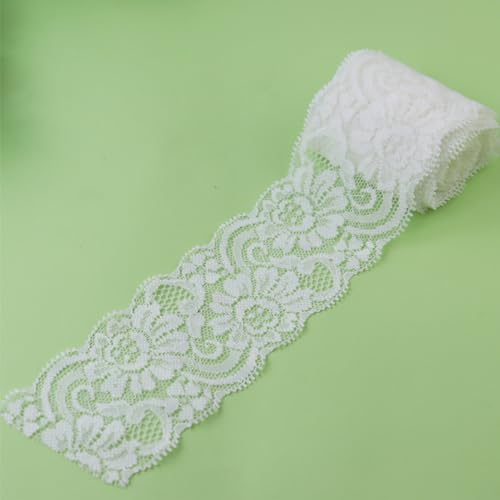 Duuclume 6,1 cm x 4,5 m Vintage-Spitzenstoff, weißer Spitzenbesatz, elastisches, dehnbares Band – perfekt für Basteln, Hochzeit, Geschenkverpackung, Zuhause, Weihnachten, Halloween-Dekoration Duuclume 6,1 cm x 4,5 m Vintage-Spitzenstoff, weißer Spitzenbesatz, elastisches, dehnbares Band – perfekt für Basteln, Hochzeit, Geschenkverpackung, Zuhause, Weihnachten, Halloween-Dekoration von Duuclume
