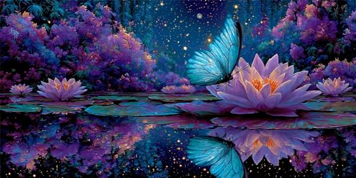 Blumen Diamond Painting Erwachsene, Schmetterlinge Diamond Painting Set für Kinder, Crystal Art für Anfänger, Diamant Kunst Mosaikherstellung, Diamant Kunst Erwachsene XXL, Wand Deko, 100x200cm p-215 Blumen Diamond Painting Erwachsene, Schmetterlinge Diamond Painting Set für Kinder, Crystal Art für Anfänger, Diamant Kunst Mosaikherstellung, Diamant Kunst Erwachsene XXL, Wand Deko, 100x200cm p-215 von Duushuait