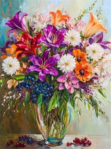 Blumen Diamond Painting Kinder, Pflanzen Diamond Painting Erwachsene, Anfänger Crystal Art Set, Entspannendes & Stressabbau Kunsthandwerk, Perfektes Geschenke, für Home Wall Decor 30x40cm f-269 Blumen Diamond Painting Kinder, Pflanzen Diamond Painting Erwachsene, Anfänger Crystal Art Set, Entspannendes & Stressabbau Kunsthandwerk, Perfektes Geschenke, für Home Wall Decor 30x40cm f-269 von Duushuait