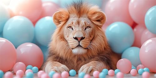 Der Löwe Diamond Painting Erwachsene, Ballon Diamond Painting Set für Kinder, Crystal Art für Anfänger, DIY Diamant Kunst Mosaikherstellung, Diamant Kunst Erwachsene XXL, Wand Deko, 80x160cm p-685 von Duushuait